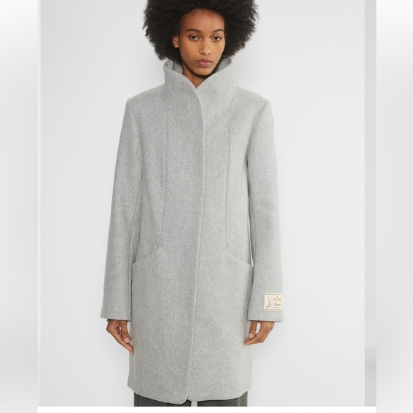 Wilfred The Cacoon Coat New-Virgin Wool, Size L, Heather Light Grey - Picture 12 of 16